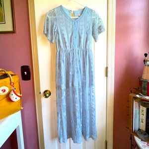 Just in time for a graduation. Lace like walk through dress